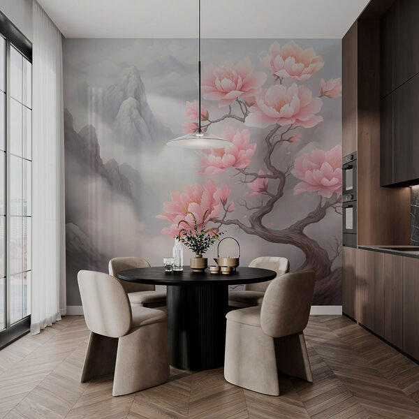 Boom met roze bloemen Boom met roze bloemen
