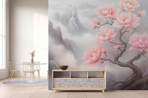 Boom met roze bloemen Boom met roze bloemen