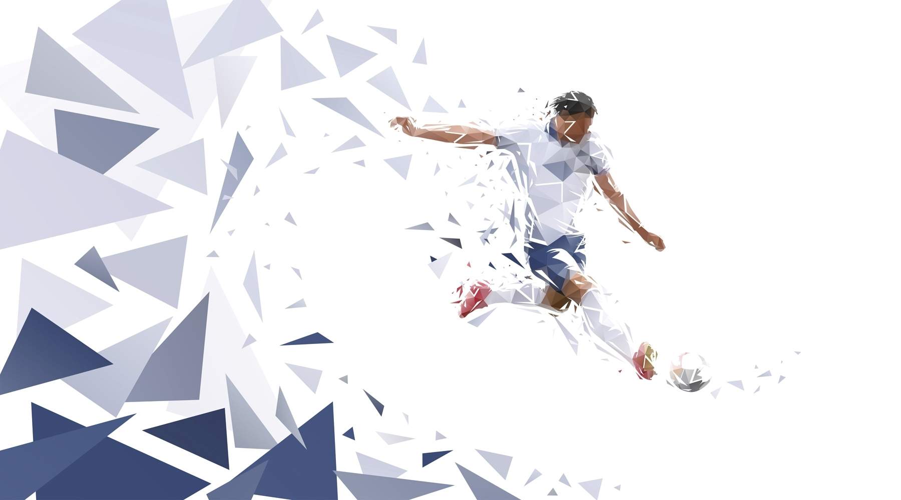 Man kicking a football ball Man kicking a football ball