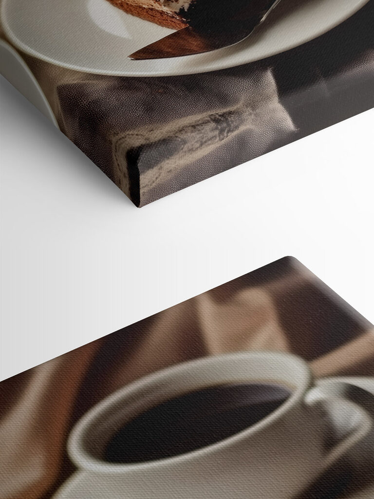 Piece of cake and a cup of coffee