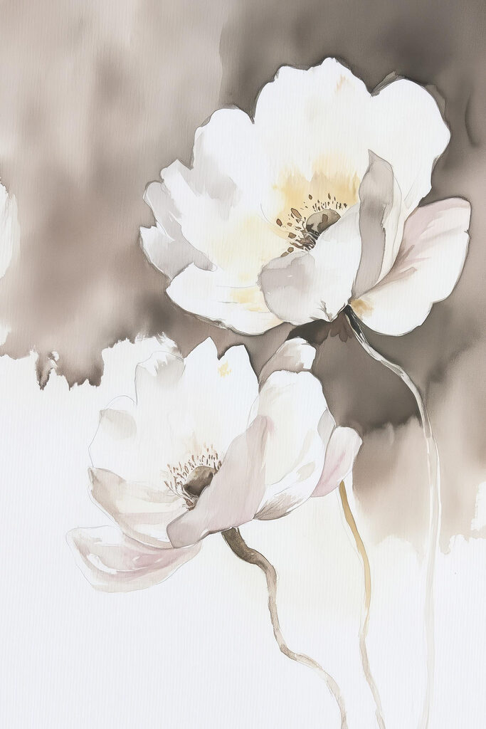 Delicate blossoms in soft hues