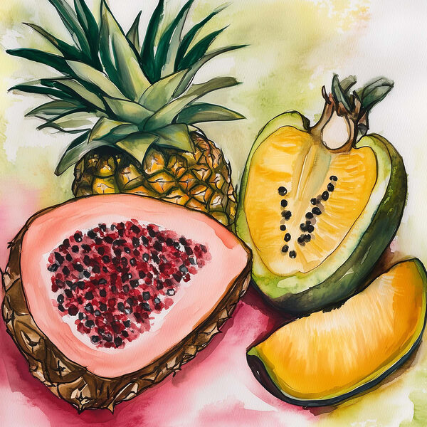Aquarel van fruit Aquarel van fruit