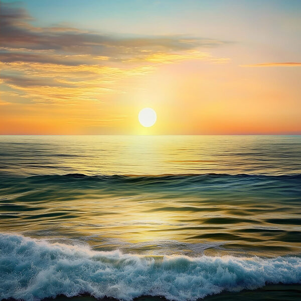 Zonsondergang boven water s43308p 600x600 - Zonsondergang boven water - tegory