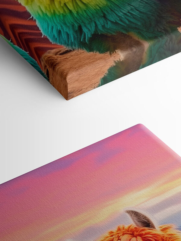 Twee lama's met regenboogkleurig haar Twee lama's met regenboogkleurig haar