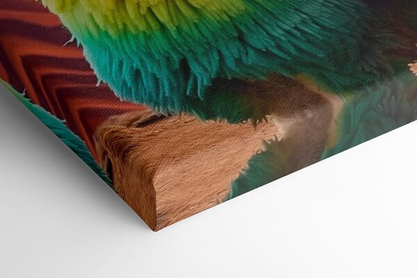 Twee lama's met regenboogkleurig haar Twee lama's met regenboogkleurig haar