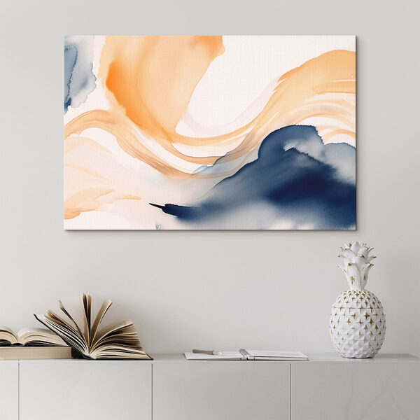 Schilderij van een golf Schilderij van een golf