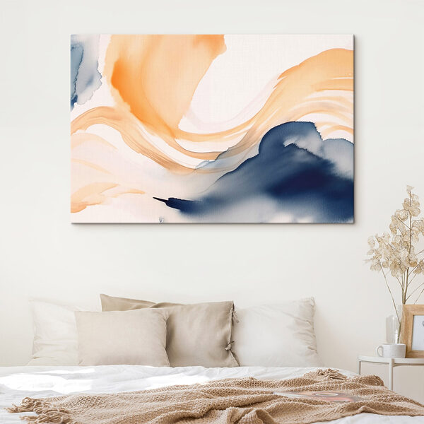 Schilderij van een golf Schilderij van een golf