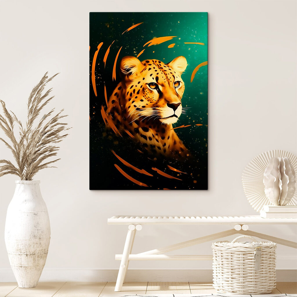 Cheetah with orange spots