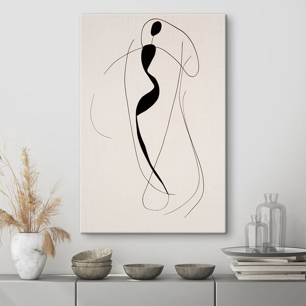 Zwart-wit tekening van een vrouw Zwart-wit tekening van een vrouw