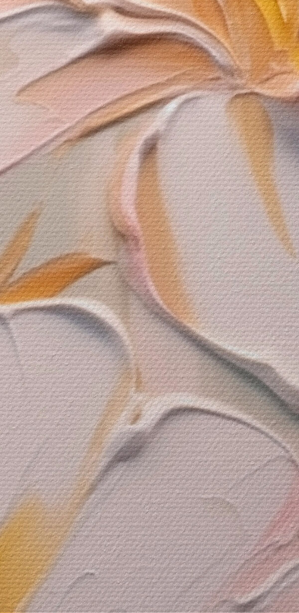 Schilderij van bloemen op een muur Schilderij van bloemen op een muur