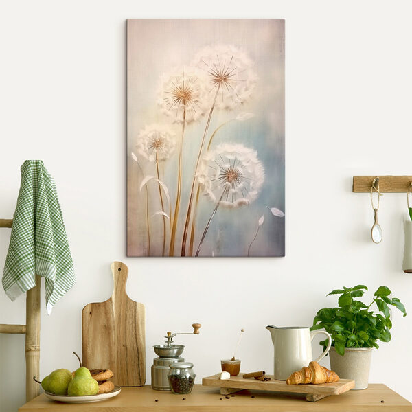 Schilderij van paardenbloemen Schilderij van paardenbloemen