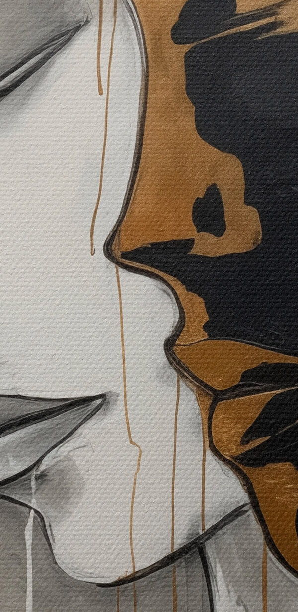 Schilderij van een man en vrouw Schilderij van een man en vrouw