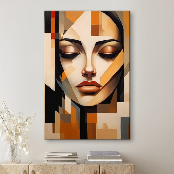 Schilderij van een vrouw’s gezicht Schilderij van een vrouw’s gezicht