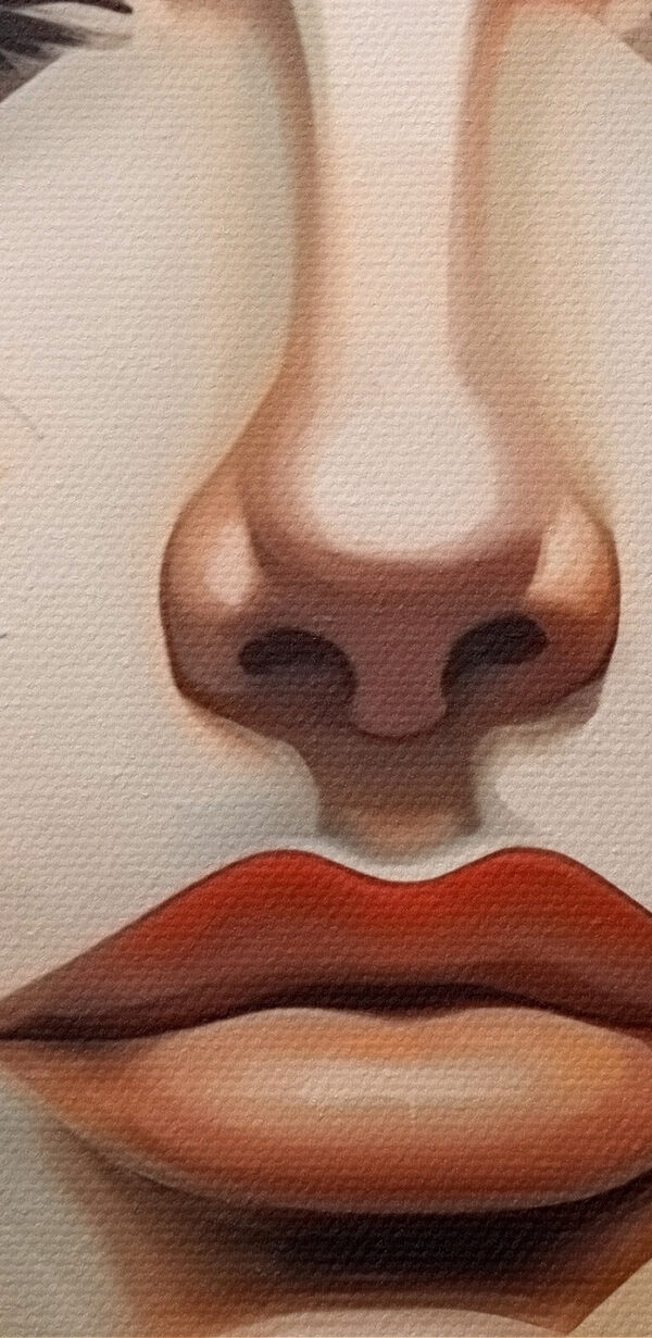 Schilderij van een vrouw’s gezicht Schilderij van een vrouw’s gezicht