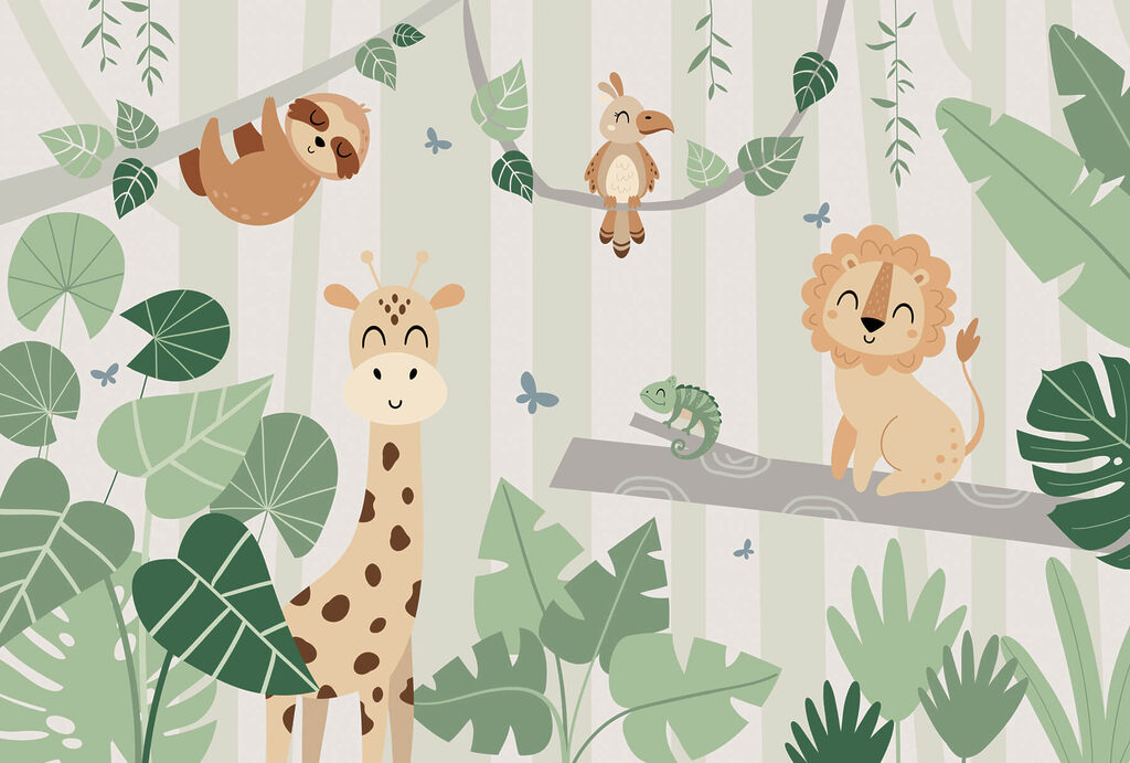 Groep dieren in een jungle Groep dieren in een jungle
