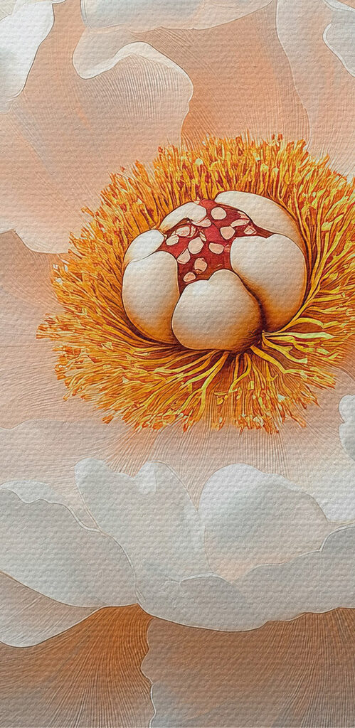 White flower with a yellow center