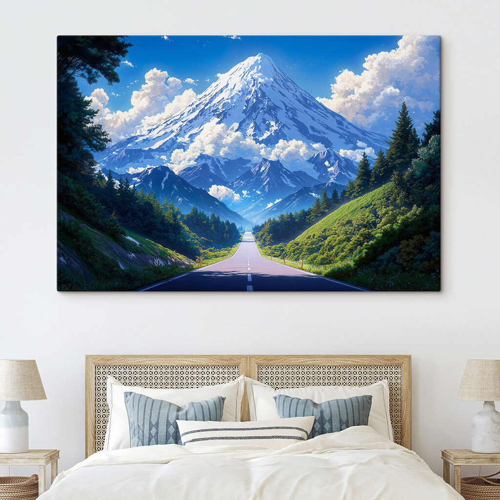 Road leading to a mountain