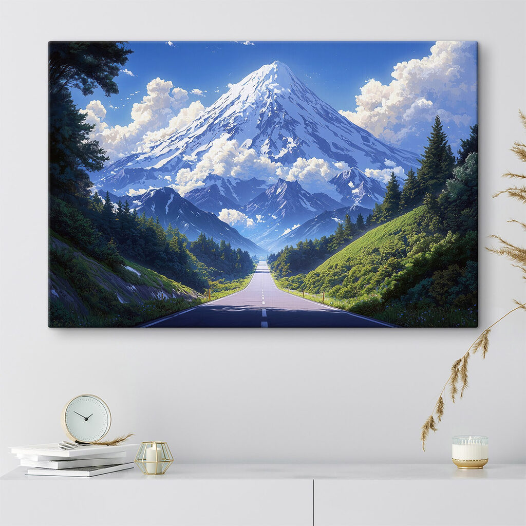 Road leading to a mountain