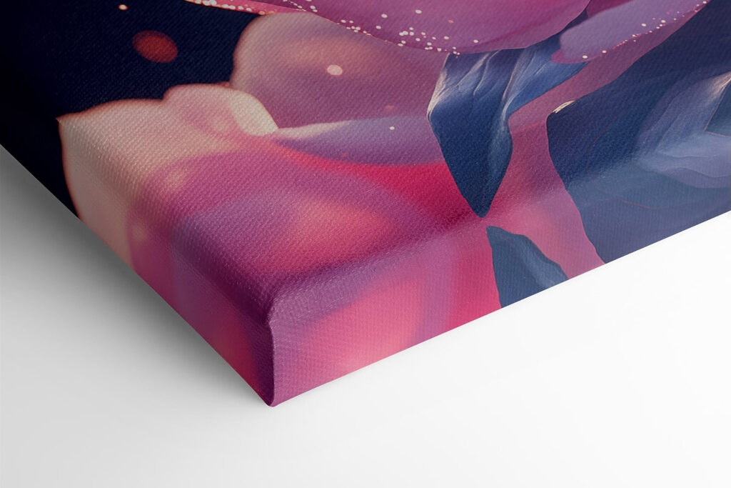 Pink flower with sparkles