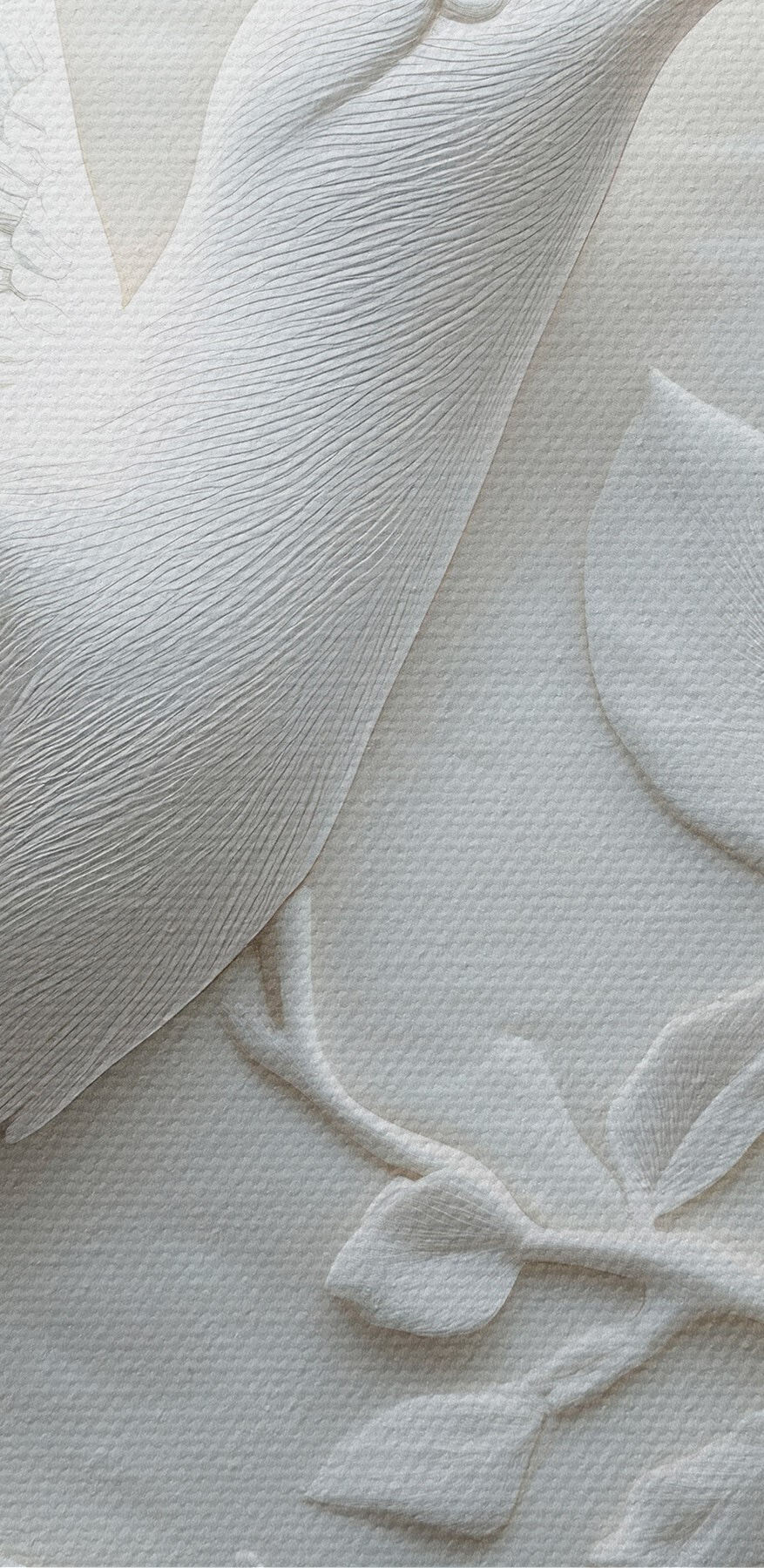 Witte vogel en bloem