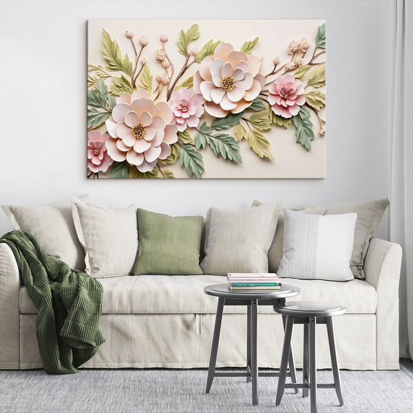 Papieren bloemen en bladeren Papieren bloemen en bladeren