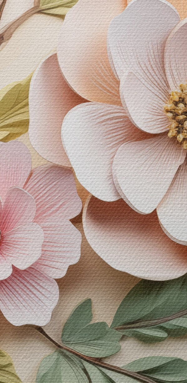Papieren bloemen en bladeren Papieren bloemen en bladeren