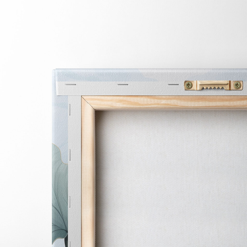 White flower with green leaves