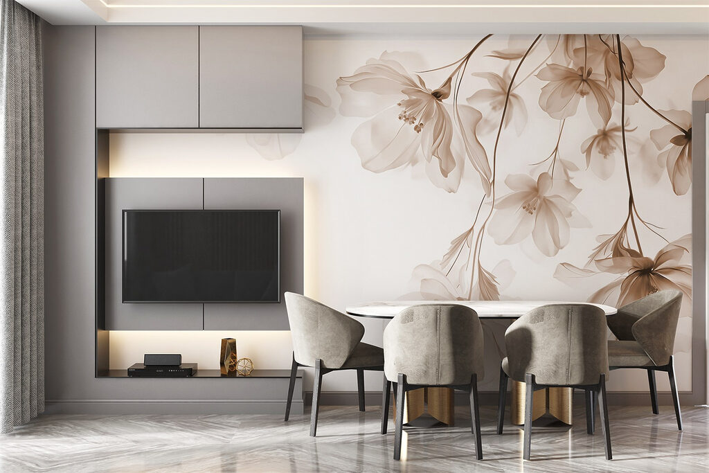 Delicate blossoms in soft hues