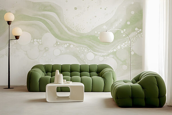 Witte en groene verf Witte en groene verf