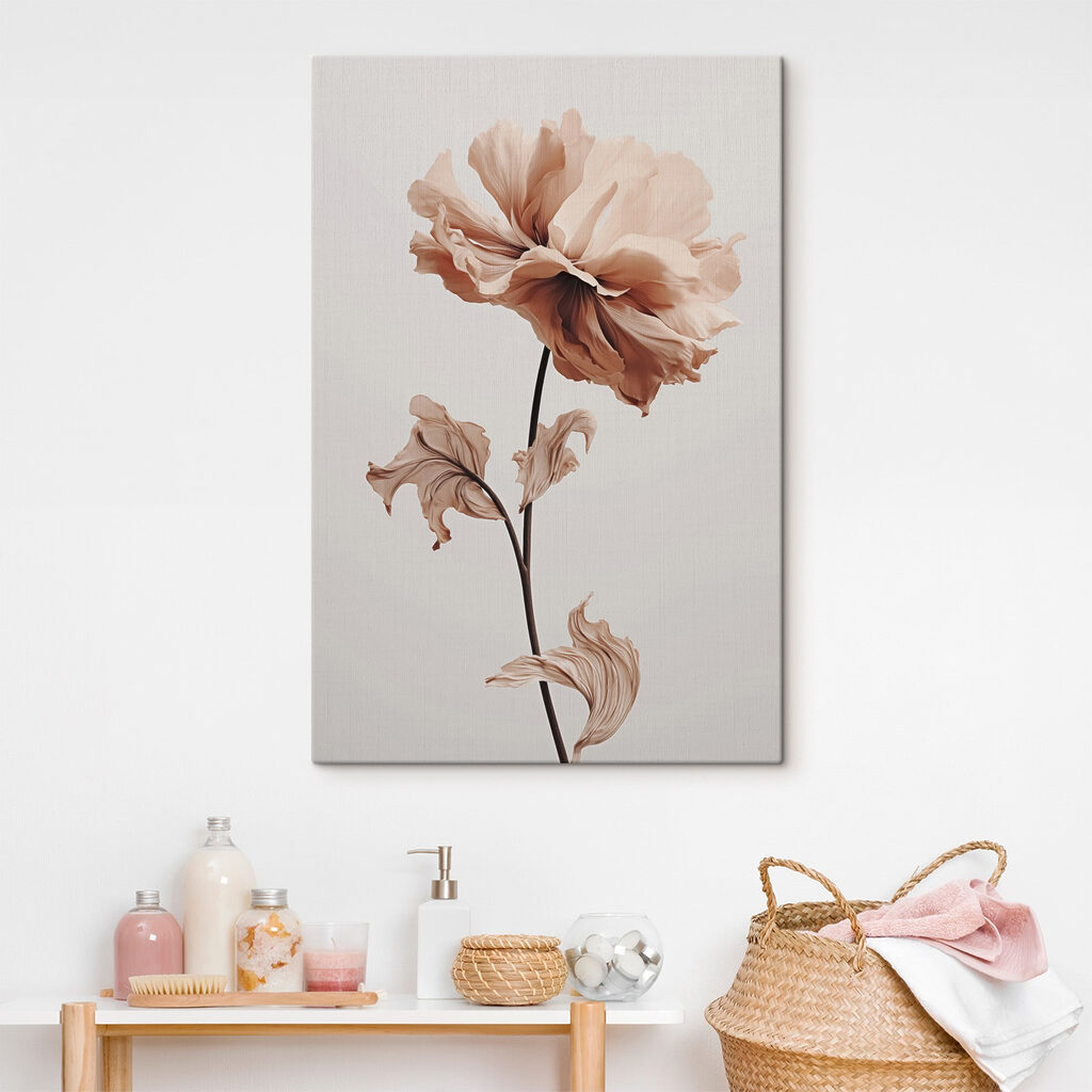 Flower with dried leaves Flower with dried leaves