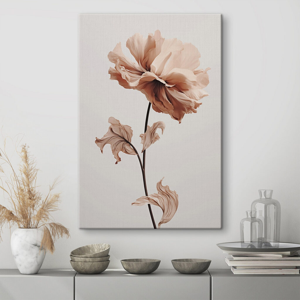 Flower with dried leaves Flower with dried leaves