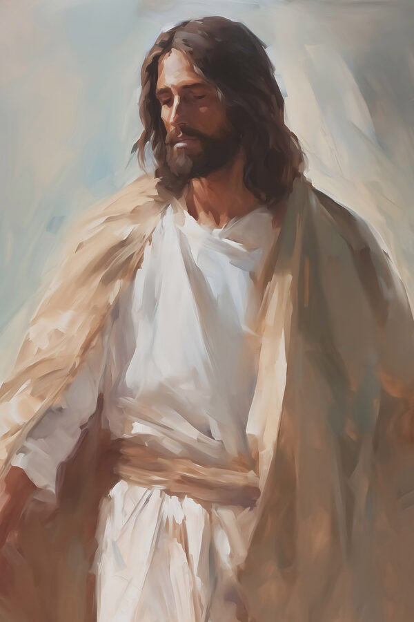 Schilderij van een man in een gewaad Schilderij van een man in een gewaad
