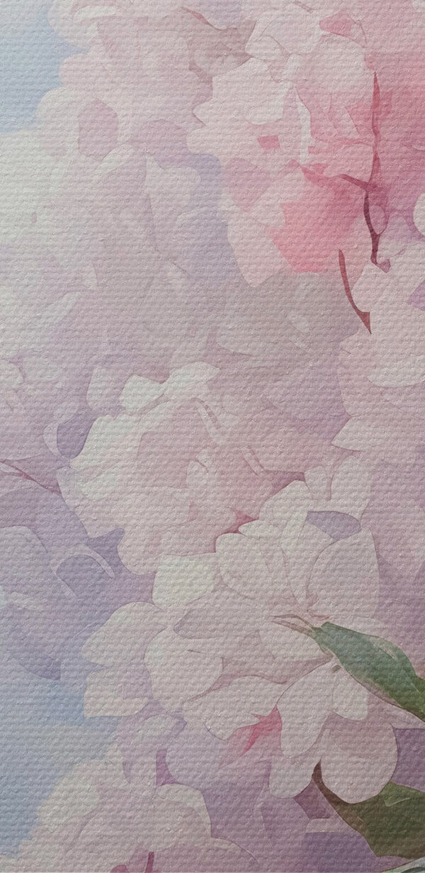 Schilderij van een boom met roze bloemen Schilderij van een boom met roze bloemen