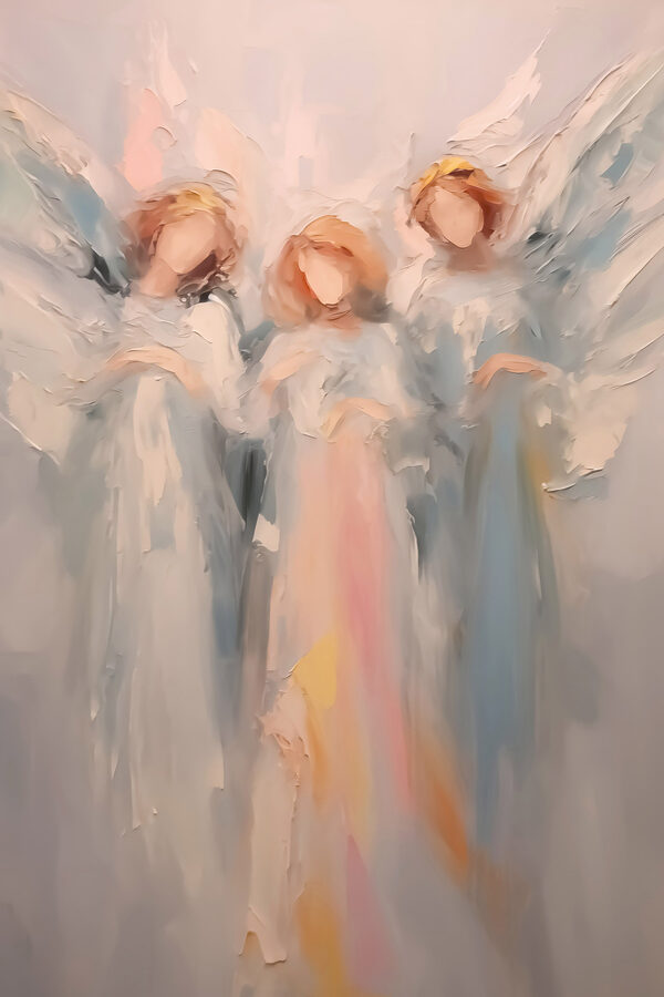 Painting of angels with wings Painting of angels with wings