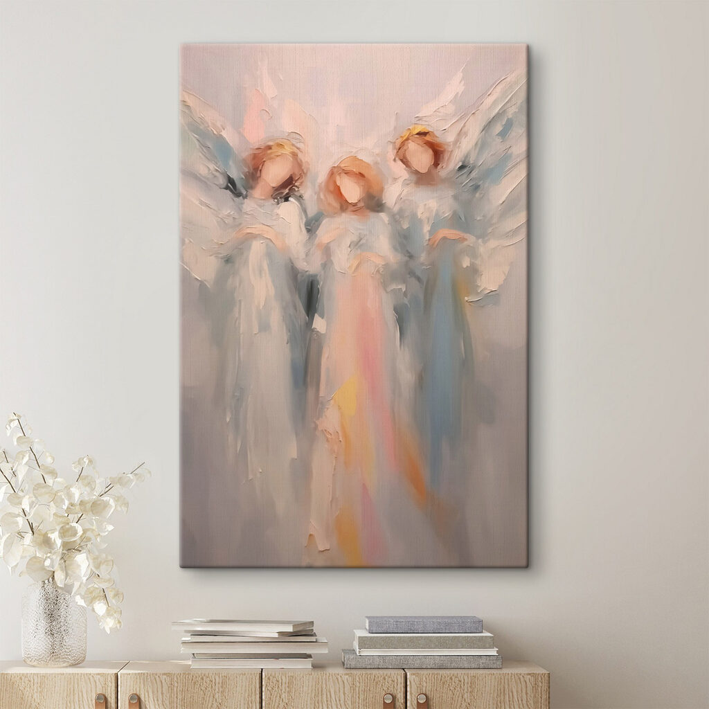 Painting of angels with wings Painting of angels with wings