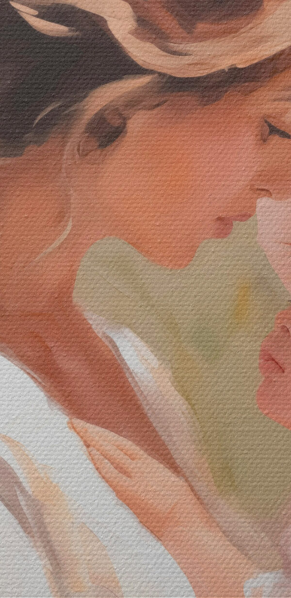 Vrouw die een baby vasthoudt Vrouw die een baby vasthoudt