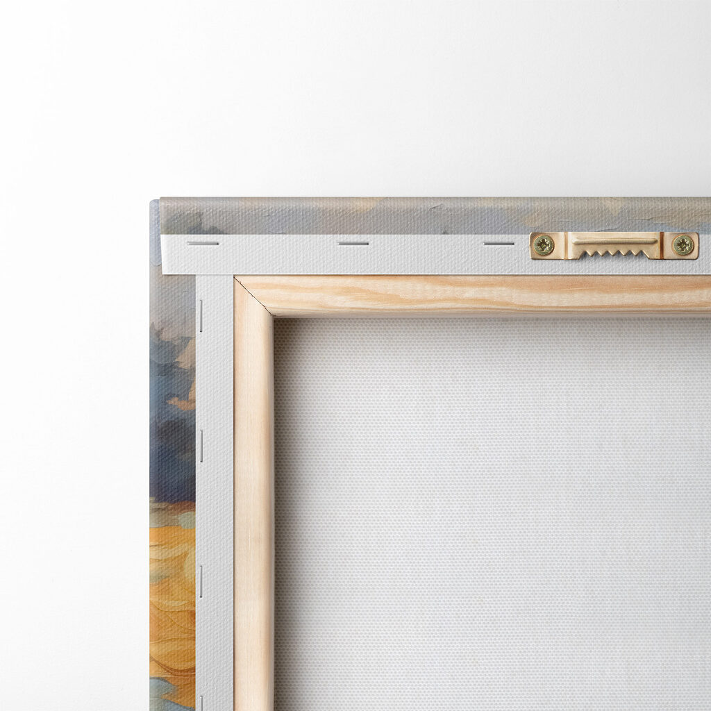 Painting of sunflowers in a field Painting of sunflowers in a field