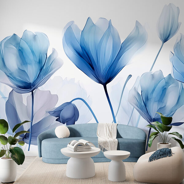 Blauwe en witte bloemen Blauwe en witte bloemen