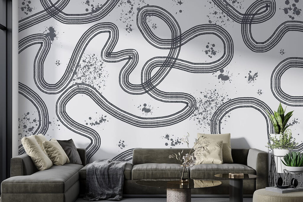 Black and white map of a race track