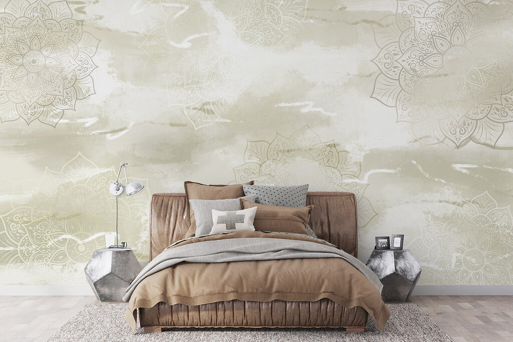 Serene mandala design in muted tones