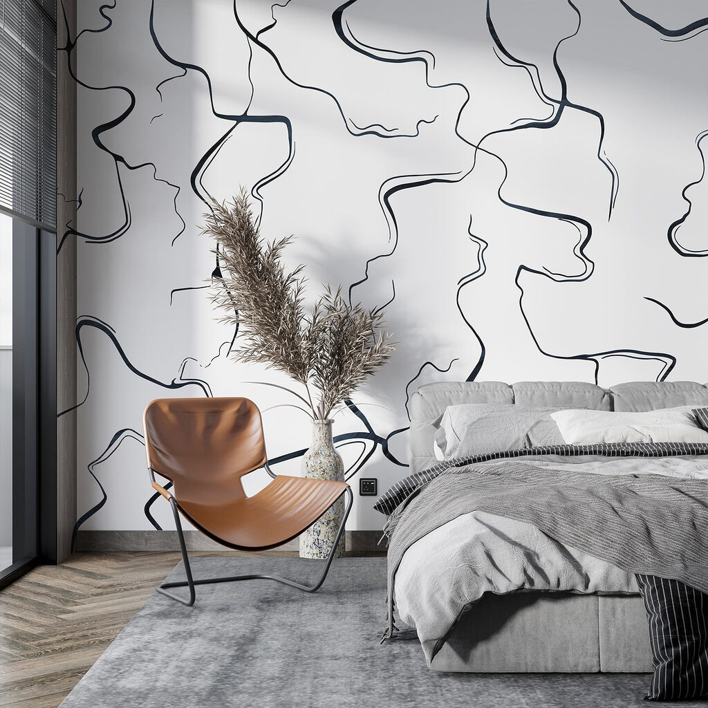 Black and white image of lines