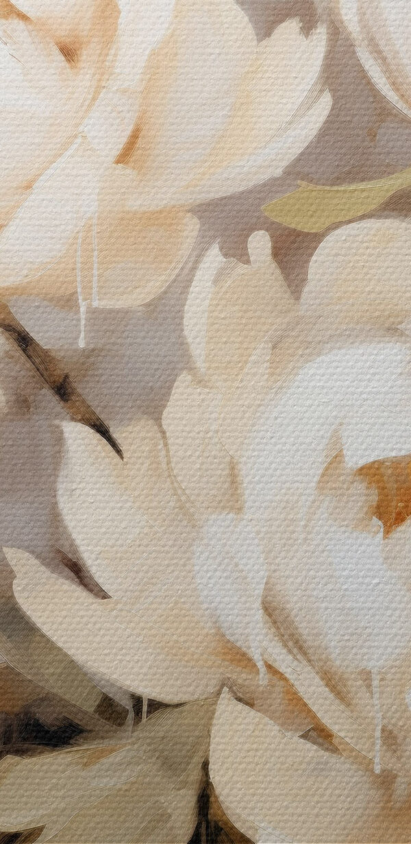 Schilderij van witte bloemen Schilderij van witte bloemen