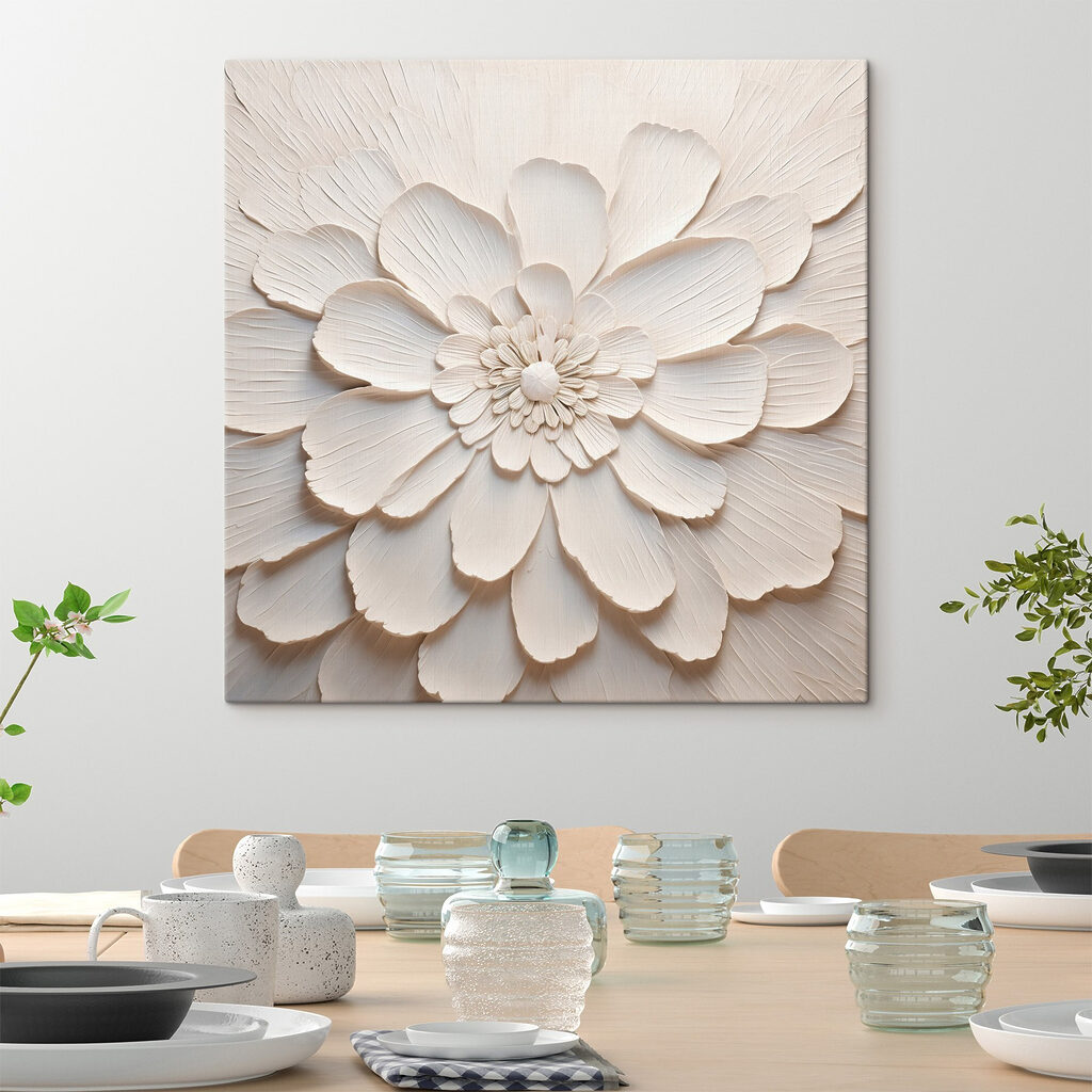 White flower with many petals