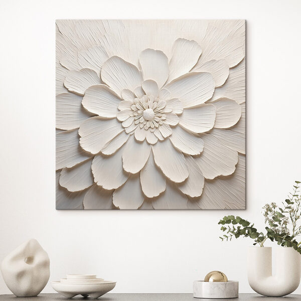 Witte bloem met veel bloemblaadjes Witte bloem met veel bloemblaadjes