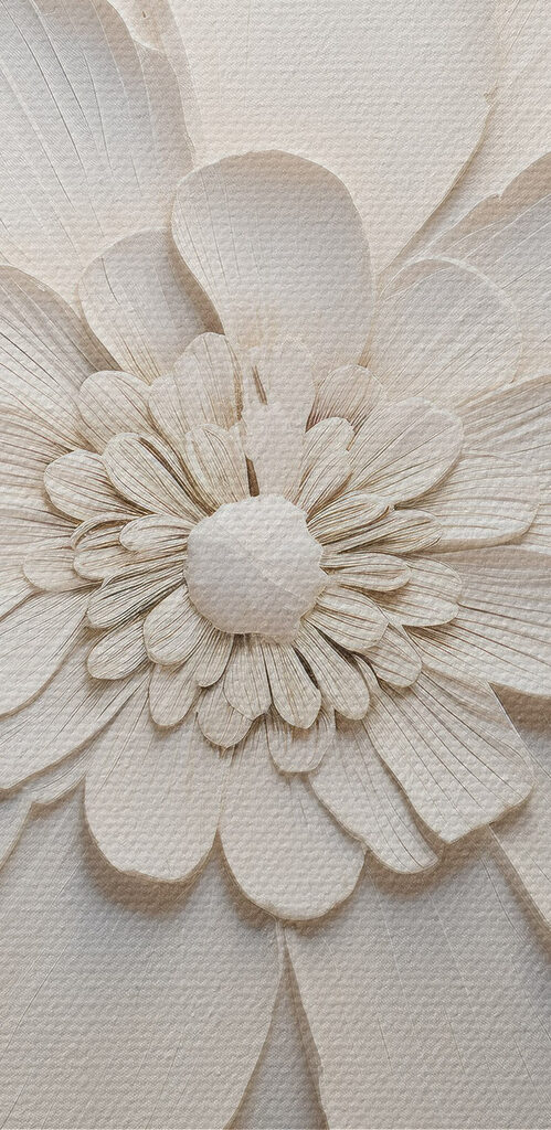 White flower with many petals