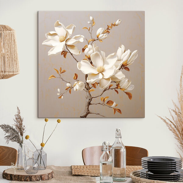 Witte bloemen aan een tak Witte bloemen aan een tak