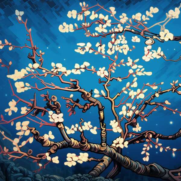 Tree with white flowers