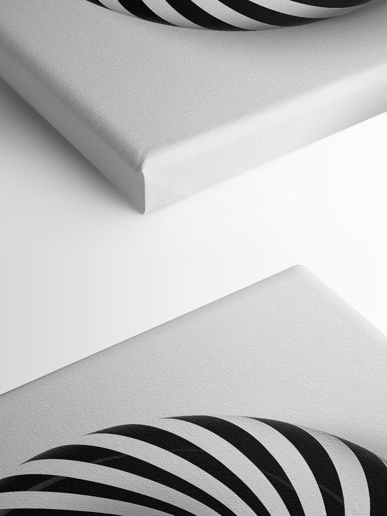 Black and white swirly object