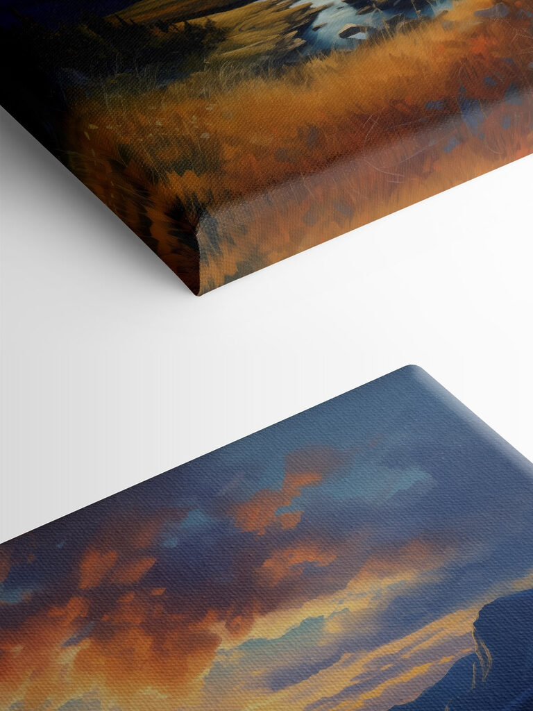 Landscape with a river and mountains