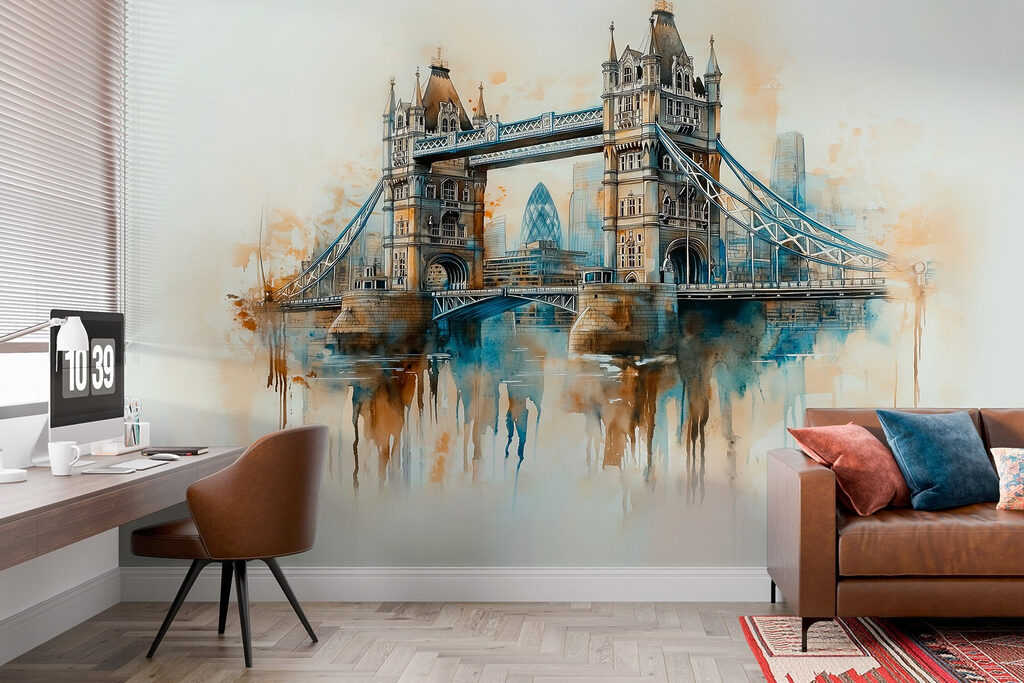 Watercolor of a bridge